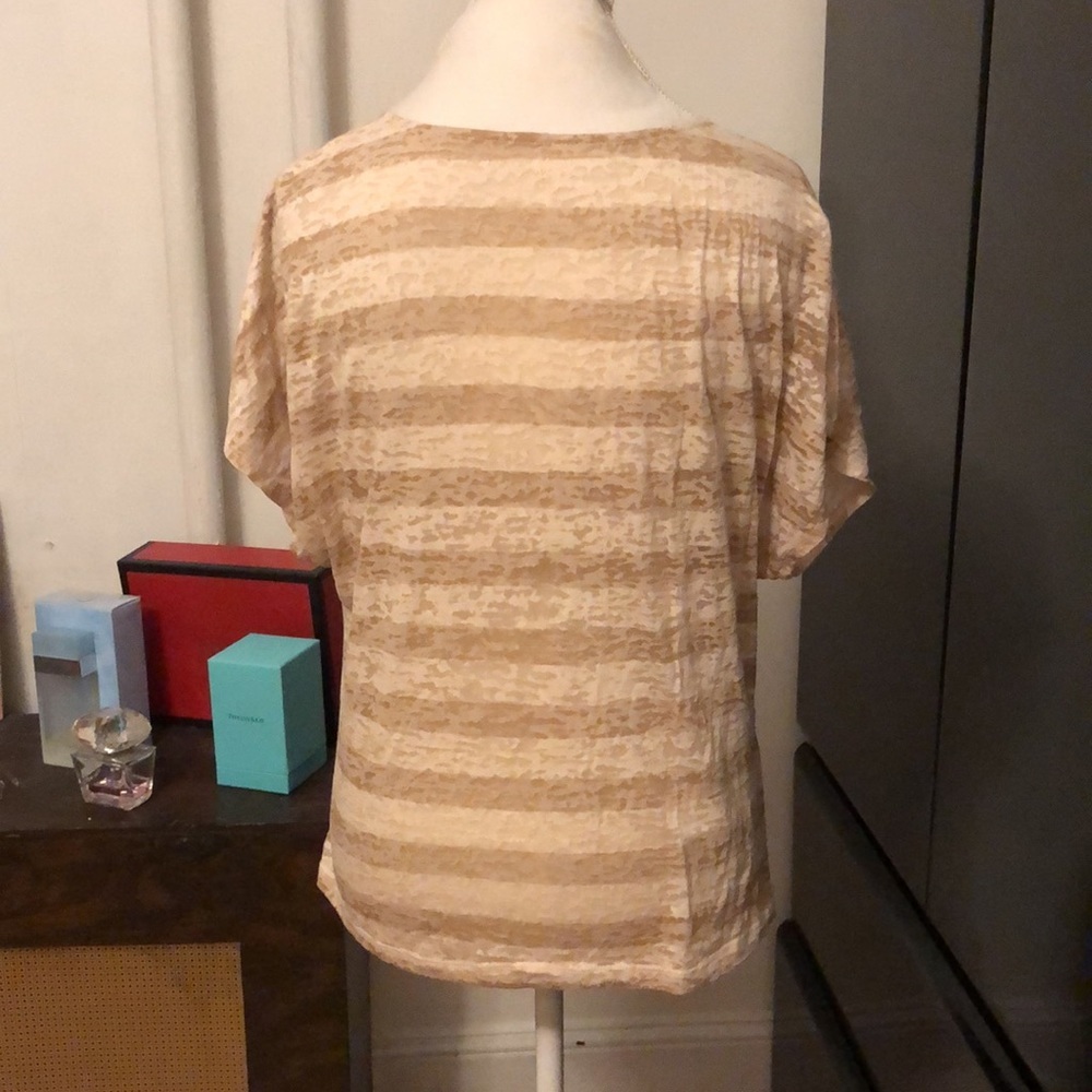 🆑FINAL PRICE‼️ Brown striped sheer top - Picture 3 of 3